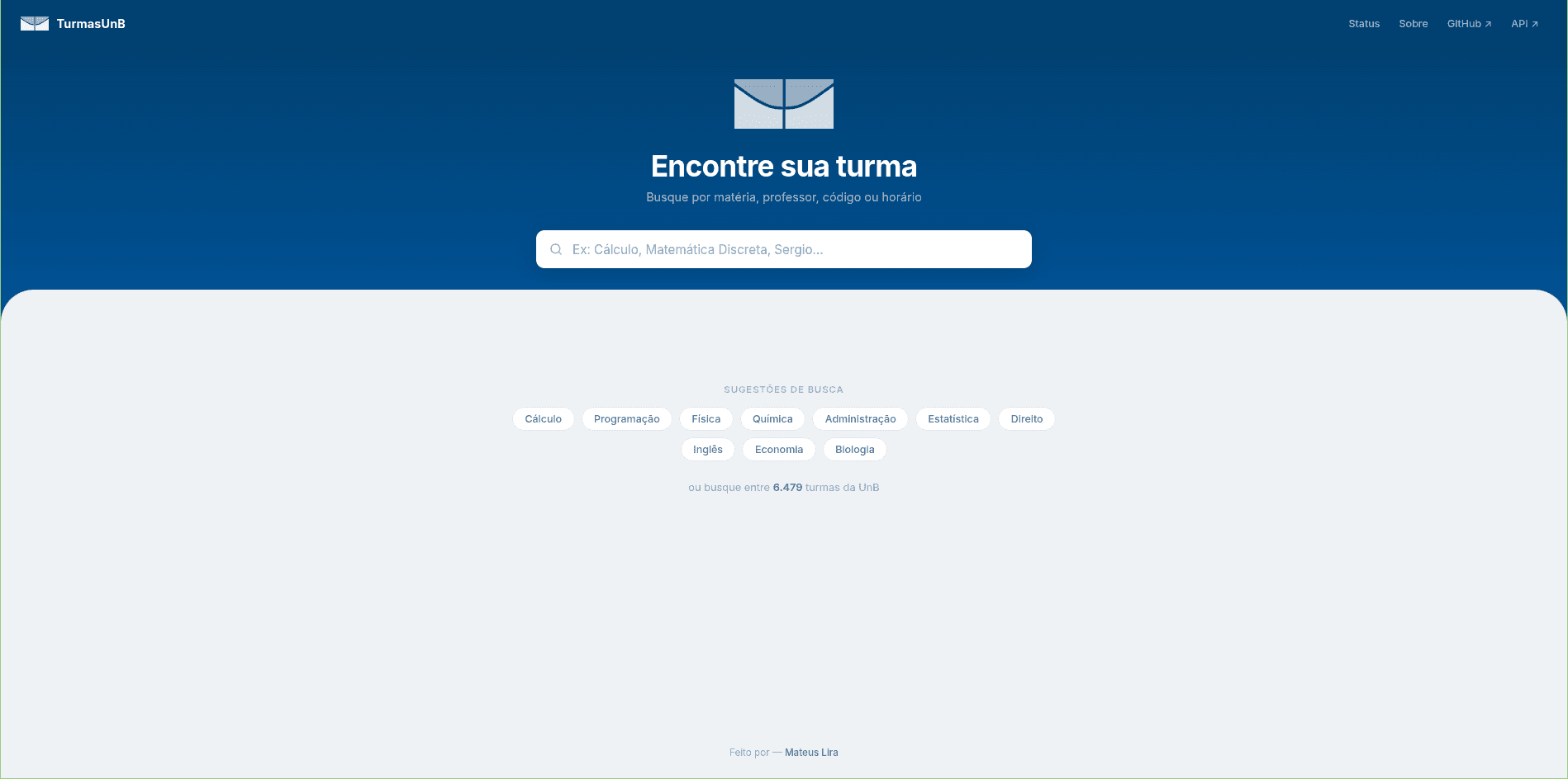 TurmasUnB — busca de turmas